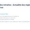 Formation « Réforme des retraites : régime du secteur privé »