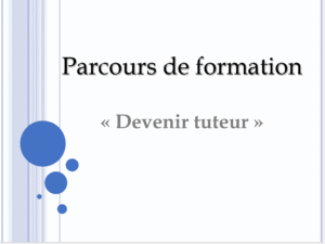 Formation Devenir tuteur 2 jours