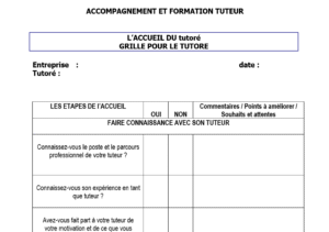 Fiches outils pour la formation Devenir tuteur ou tutrice