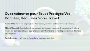 Sensibilisation à la cybersécurité Module 1 : introduction